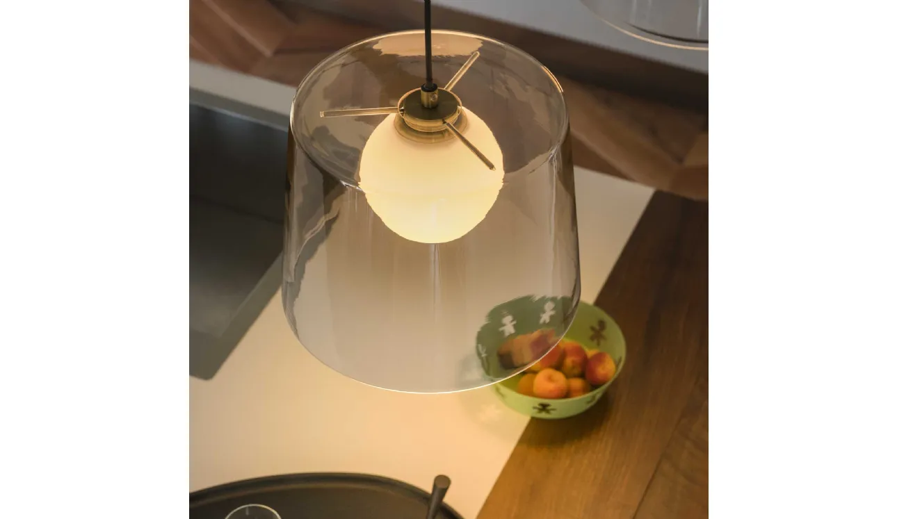 Lampada a sospensione Fade in vetro soffiato di Ideal Lux