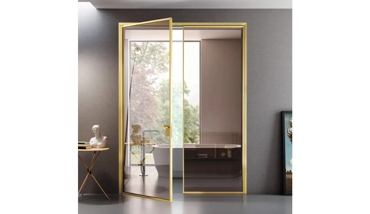 Porta per interni Mini Tall Glass Gold di Bertolotto