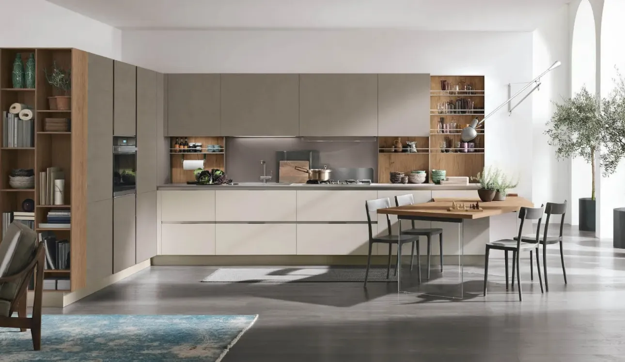 Cucina Moderna angolare con penisola Infinity di Stosa